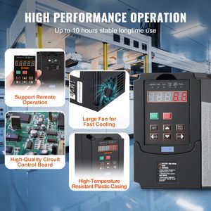 Inverter VFD 2HP 1.5KW 7.5A Trifase 220V Ingresso/220V Trifase Uscita 40-60Hz Ingresso/0-400Hz Uscita IP54 22KW - Product Image 5
