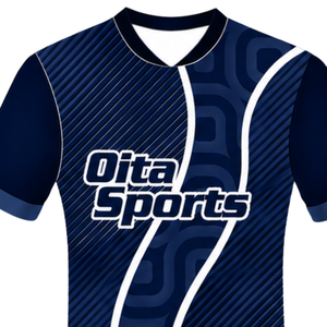 Camiseta de Rugby Azul Marino y Blanca de Manga Corta con Cuello en V, Uniforme de Equipo Geométrico Personalizado, Ropa Deportiva Transpirable para Entrenamiento - Product Image 3