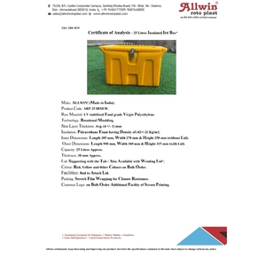 Boîte isotherme carrée jaune en PE 25L, portable, étanche, pour le transport et le stockage des aliments - Product Image 6