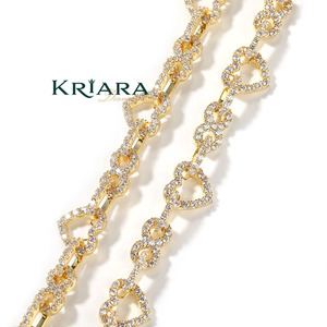 Collar de Plata S925 con Baño de Rodio para Mujer, con Diamantes Cultivados en Laboratorio en Forma de Corazón, con Cadena y Engaste Pavé, Joyería Romántica para Boda - Product Image 3