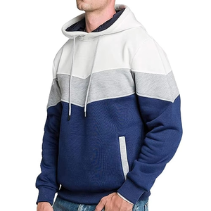2026 Wholesale Men's Heavyweight Contrast Sleeve <b>Fleece</b> Pullover Hoodie Customized Men's <b>Thick</b> <b>Fleece</b> Hoodies - Product Image 5