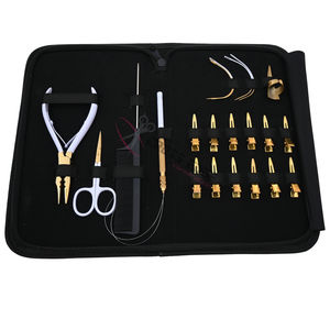 Kit d'outils pour extensions capillaires : Pince à micro-anneaux 3 trous, Enfileur de boucles, Peigne, Aiguilles à coudre, Mini-ciseaux, Pinces - Product Image 1