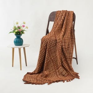 Latest Collection Cotton Hand Block Printed <b>Throw</b> Collection For <b>Sofa</b> <b>cover</b> And Bedding Set - Product Image 3