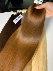 Extensiones de cabello a granel más vendidas Cabello de un solo donante Doble ahogamiento 100 gramos Colores oscuros 8 pulgadas - Product Image 3