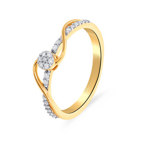 Anillo de Diamantes Love in Bloom, Anillo de Compromiso con Diseño Infinito de Diamantes en Oro Premium para Mujer, Proveedor de Joyería al por Mayor - Product Image 1