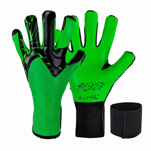 Professional High Latex German Football Goalkeeper Gloves Full <b>Finger</b> Breathable Non-Slip With Adjustable Wrist <b>Strap</b> Unisex - Product Image 2