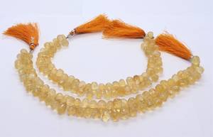 Perles de citrine naturelle facettées en forme de larme AAA, taille 6x9 MM, perles de pierre précieuse de citrine en forme de goutte, brin de 20 pouces, perles facettées en forme de larme en vrac - Product Image 2
