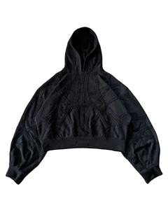 Sudadera con capucha extragrande de algodón 100% para hombre, personalizada al por mayor, ecológica, con hombros caídos, bordado en relieve, color liso, para invierno - Product Image 2