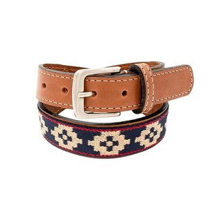 Men'<b>s</b> Genuine Leather <b>Tab</b> Woven Belt Fashion Casual Solid Steel Buckle Breathable Adjustable Braided Cow Hide - Product Image 1