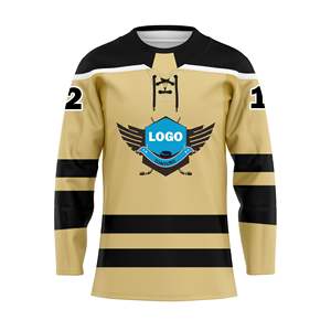 Maillot de hockey sur glace personnalisé sublimé respirant imprimé avec le nom de l'équipe 100% polyester Service OEM - Product Image 1