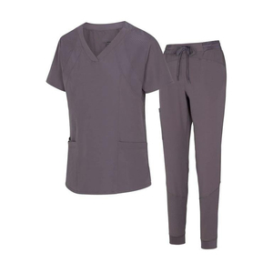 Uniformes Médicos Unisex de Tela Denim Lavable Antiarrugas, Uniformes de Enfermería, Conjuntos de Pantalones Deportivos Médicos - Product Image 6