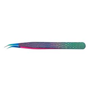Pince à épiler chirurgicale Morje en acier inoxydable de précision avec pointe lisse et revêtement arc-en-ciel, longueur 10 mm pour une application précise - Product Image 3