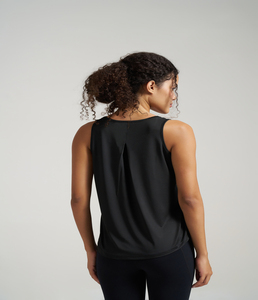Top sin mangas con pliegues para mujer, blusa holgada de poliéster sin mangas, blusa de verano ligera, transpirable, informal, elegante, para exteriores - Product Image 4