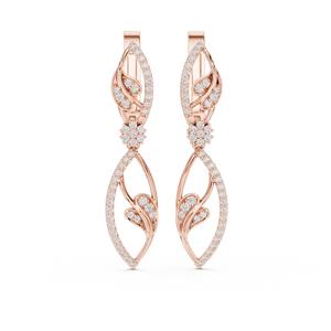 ต่างหูเพชรทรงหยดน้ำเพาะเลี้ยงในห้องปฏิบัติการ ดีไซน์พิเศษ ทองคำขาว 18K ชุบโรเดียม หรูหรา เหมาะสำหรับใช้ในชีวิตประจำวัน งานออฟฟิศ งานแต่งงาน และงานเลี้ยง สำหรับผู้หญิง น้ำหนัก 0.73 กะรัต - Product Image 1