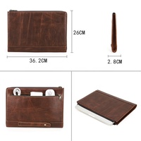Tas kulit pelindung lengan Laptop, tas lengan pelindung Laptop untuk Macbook Bisnis bepergian