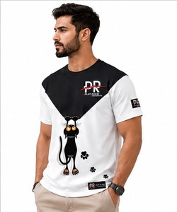 T-shirt noir surdimensionné personnalisé OEM/ODM pour homme, épaules tombantes, tissu épais, couleur unie, respirant, streetwear, personnalisable. - Product Image 3