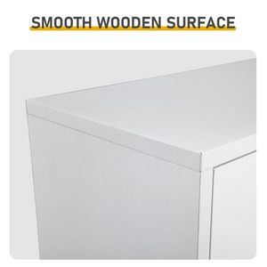 Zapatero blanco de 3 niveles con frente de ratán 54*24*135 cm Aglomerado 54*24*135 cm Blanco - Product Image 6