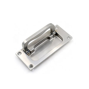 Manija Plegable de Aleación de Zinc A-9-1, Manija Interior Integrada para Puerta Plana, Acero Inoxidable, para Uso en Equipos - Product Image 4