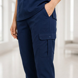 Ensemble de blouses médicales souples unisexe à col en V, extensibles, respirantes, anti-bouloches, uniforme d'hôpital pour médecins et infirmières - Product Image 5