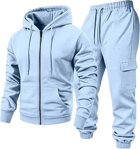 Conjunto Deportivo de Forro Polar para Hombre con Cierre Completo, Bordado Personalizado, Corte Atlético y Materiales Deportivos de Alta Calidad - Product Image 1