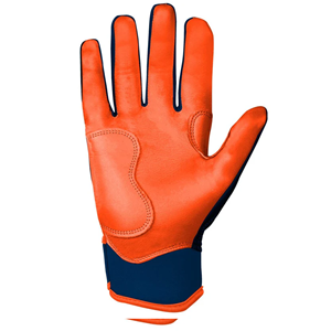 Custom Bruce Bolt Inspired Cabretta Leather Baseball Batting Gloves <b>Chrome</b> Series with Short Cuff Wrist Support - Product Image 6