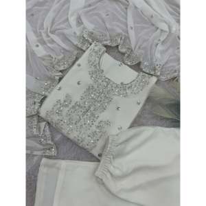 Designer Women's Top-Bottom and Dupatta Set with Embroidery and Sequence Work - Product Image 5