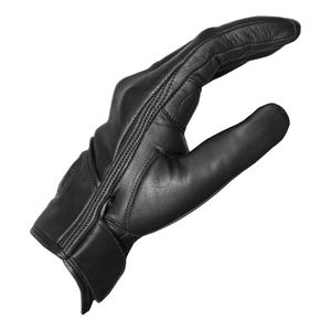 ถุงมือหนังแท้สไตล์วินเทจสำหรับขี่มอเตอร์ไซค์แบบเต็มนิ้ว สีดำ พร้อมแผ่นยางป้องกัน รองรับการใช้งานหน้าจอสัมผัส - Product Image 3