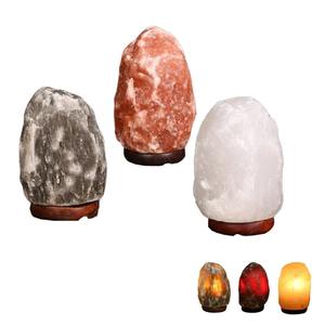 Lampe au sel de l'Himalaya avec cristaux blancs rouges gris sculptés Style fleur lumière blanche chaude lampe au sel en cristal - Product Image 6