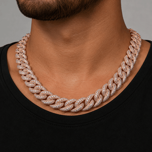 สร้อยคิวบาลิงค์ VVS มอยส์ซาไนต์ เงินแท้ 925 ชุบทองคำสีกุหลาบ ประดับเพชรแบบ Iced Out สไตล์ฮิปฮอป ขนาด 16 มม. รับรองโดย GRA - Product Image 3