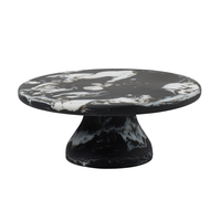 Support à gâteau décoratif en résine époxy bleue, fait main, fini, pour fêtes, collations, desserts, présentation de gâteaux, artisanat, en solde