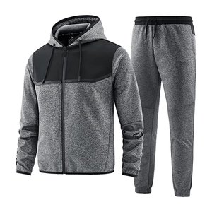 Survêtement de jogging pour homme, coupe ajustée, respirant, 100 % polyester, imprimé uni, de haute qualité, personnalisé - Product Image 2