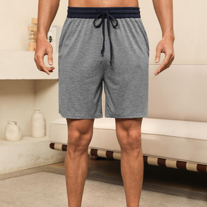 Shorts de détente en coton personnalisés pour hommes, shorts décontractés, shorts de sport à cordon, shorts d'entraînement d'été, vente en gros OEM ODM - Product Image 3