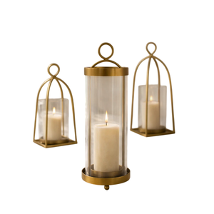 Gold Metal <b>Lantern</b> With Bow Design Candle Holder For Home Wedding Decoration <b>Hurricane</b> Candle Holder On Sale - Product Image 4