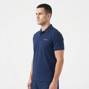 Polo de golf à manches courtes en coton uni de haute qualité pour hommes, logo brodé personnalisé, taille standard, t-shirt polo - Product Image 6