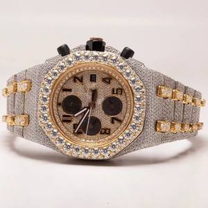 Nueva llegada VVS Clarity Leb Grown Diamond reloj de cuarzo de lujo de alta calidad Hip Hop marca Iced Out esferas personalizadas - Product Image 1