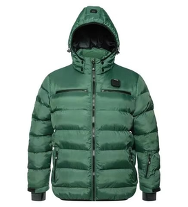 New Fashion <b>Men</b> Autumn Winter Padded Zipper <b>Warm</b> Pockets Hooded Coat Long Sleeve Removable Hat Outdoor Thick <b>Jacket</b> - Product Image 1