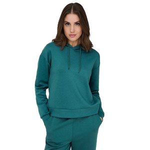 Women Oversized Hooded Sweatshirt Solid Color Full Sleeve Fleece Hoodie With Pockets Breathable Autumn Wear Hoodie For Women - Product Image 4