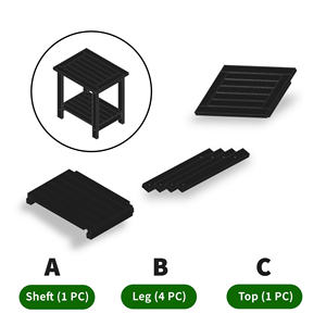 Vente en gros de table d'appoint de forme carrée moderne en bois d'acacia pour salon et chambre à coucher fait à la main au Vietnam - Product Image 6