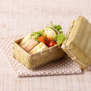 Boîtes de rangement tissées de grande qualité, boîte à bento en bambou durable, boîte à lunch naturelle pour enfants - Product Image 2