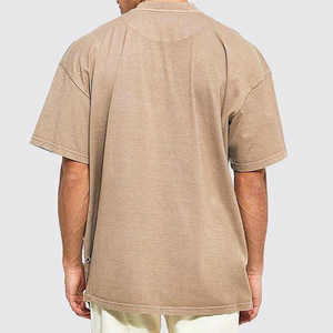 T-shirt Homme Streetwear Effet Vieilli Coton Vintage Oversize Lavé Imprimé Décontracté Hip Hop Mode Été - Product Image 2