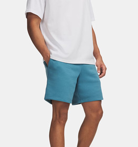 Shorts de survêtement en molleton premium pour hommes, décontractés, en mélange de coton, pour la détente et la gym, avec logo personnalisé, taille élastique et cordon de serrage, épais - Product Image 2
