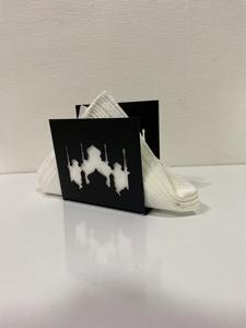 Porte-serviettes noir au design motif mosquée, idéal pour la cuisine, la table à manger ou la décoration de table à la maison, et pour une utilisation saisonnière, vente en gros depuis l'Inde - Product Image 6