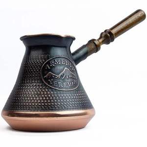 Cafetera de cobre polaca de alta calidad, artesanía metálica al por mayor, cafetera turca natural y ecológica con mango de madera para servir té - Product Image 3