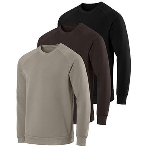 Sudadera de Forro Polar para Hombre, Manga Larga, Cuello Redondo, Mezcla de Algodón, Suave, Tallas Grandes y Altas, Ajuste Atlético, Casual, Lisa, Acogedora y Afelpada - Product Image 3