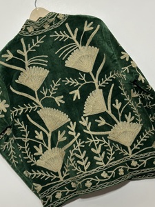 Maaunique <b>Velvet</b> Cotton Suzani Floral Embroidery Long Sleeve <b>Jacket</b> Vintage <b>Women</b> Autumn Winter Handmade Breathable Eco-Friendly - Product Image 6