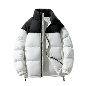 2025 Winter Cotton Puffer <b>Jacket</b> with Hooded Stand-Up Collar Custom Logo on Front Trendy Loose Fit Design - Product Image 6