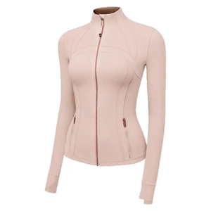 Hot Selling New Best-Selling Women <b>Yoga</b> <b>Jacket</b> Long-Sleeved Comfortable Breathable Knitted Cotton Sports Autumn - Product Image 4