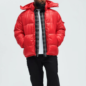 Blouson matelassé unisexe de haute qualité, style décontracté, brillant, col montant, à capuche, vente en gros, blousons gonflés personnalisés, toutes tailles - Product Image 5