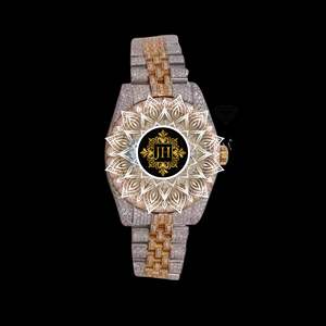 Reloj de Lujo para Hombre, Estilo Hip-Hop, con Correa de Acero Inoxidable, Cristal de Zafiro y Resistencia al Agua de 10 Bares - Product Image 1