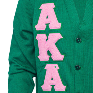 AKA Green <b>Cardigan</b> <b>Sweater</b> Women Knitted Button Front Long Sleeve Soft Comfortable Sorority Inspired Casual Fashion Knitwear - Product Image 6